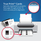 True Print Clean Edge Business Cards, Inkjet, 2 X 3 1-2, White, 1000-box
