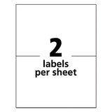 White Shipping Labels-bulk Packs, Inkjet-laser Printers, 5.5 X 8.5, White, 2-sheet, 250 Sheets-box