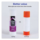 Permanent Glue Stic Value Pack, 1.27 Oz, Applies Purple, Dries Clear, 6-pack