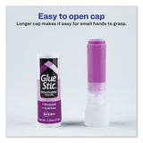 Permanent Glue Stic Value Pack, 0.26 Oz, Applies Purple, Dries Clear, 18-pack