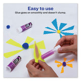 Permanent Glue Stic Value Pack, 0.26 Oz, Applies Purple, Dries Clear, 6-pack