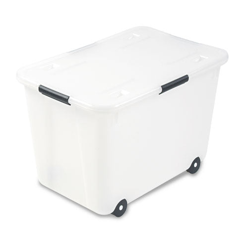 Rolling 15-gal. Storage Box, Letter-legal Files, 23.75