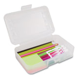 Gem Polypropylene Pencil Box With Lid, Clear, 8 1-2 X 5 1-4 X 2 1-2