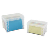 Super Stacker Storage Boxes, Hold 500 4 X 6 Cards, Plastic, Clear