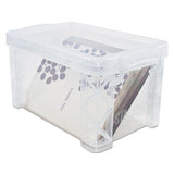 Super Stacker Storage Boxes, Hold 400 3 X 5 Cards, Plastic, Clear
