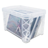 Super Stacker Storage Boxes, Hold 400 3 X 5 Cards, Plastic, Clear