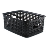 Weave Bins, 9.88 X 7.38 X 4, Black, 3-pack