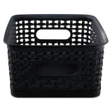 Weave Bins, 9.88 X 7.38 X 4, Black, 3-pack