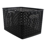 Weave Bins, 13.88 X 10.5 X 8.75, Black, 2-pack