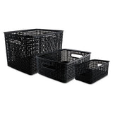 Weave Bins, 13.63 X 10.75 X 9, Black, 3-pack