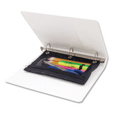 Binder Pencil Pouch, 10 X 7 3-8, Black-clear
