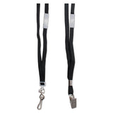 Deluxe Safety Lanyards, Clip Style, 36" Long, Black, 24-box