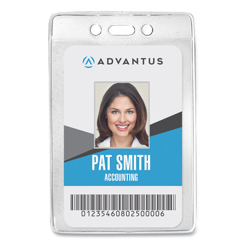 Security Id Badge Holder, Vertical, 3.13 X 4.88, Clear, 50-box