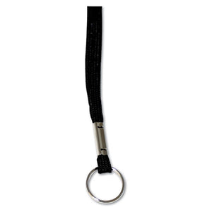 Deluxe Lanyards, Ring Style, 36" Long, Black, 24-box