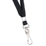 Deluxe Lanyards, J-hook Style, 36" Long, Black, 24-box