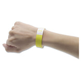Crowd Management Wristbands, Sequentially Numbered, 9 3-4 X 3-4, Yellow, 500-pk