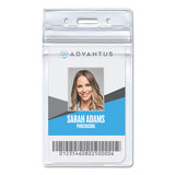 Resealable Id Badge Holder, Vertical, 3.68 X 5, Clear, 50-pack