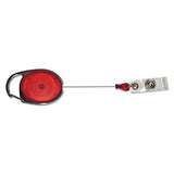 Carabiner-style Retractable Id Card Reel, 30" Extension, Assorted, 20-pack