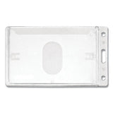 Frosted Rigid Badge Holder, 2.5 X 4.13, Clear, Vertical, 25-box