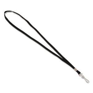 Deluxe Lanyard, Metal J-hook Fastener, Black