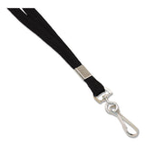 Deluxe Lanyard, Metal J-hook Fastener, Black