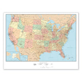 Laminated Wall Maps, World, Dry Erase, 50 X 32