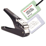 Handheld Badge Punch, 9-16 X 1-8 Horizontal Slot, 1-8"-5-8" Reach, Black-chrome