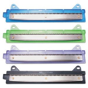 6-sheet Binder Three-hole Punch, 1-4" Holes, Assorted Colors