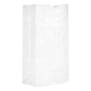 Grocery Paper Bags, 40 Lbs Capacity, #20, 8.25"w X 5.94"d X 16.13"h, White, 500 Bags