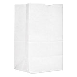 Grocery Paper Bags, 40 Lbs Capacity, #20 Squat, 8.25"w X 5.94"d X 13.38"h, White, 500 Bags