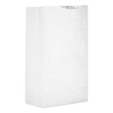 Grocery Paper Bags, 30 Lbs Capacity, #2, 4.31"w X 2.44"d X 7.88"h, White, 500 Bags