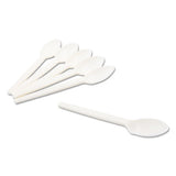 Corn Starch Cutlery, Spoon, White, 100-pack