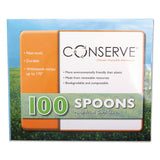Corn Starch Cutlery, Spoon, White, 100-pack