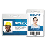 Sicurix Proximity Badge Holder, Horizontal, 4w X 3h, Clear, 50-pack