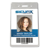 Sicurix Proximity Badge Holder, Vertical, 2 1-2w X 4 1-2h, Clear, 50-pack