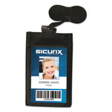 Sicurix Id Neck Pouch, Vertical, 3 X 4 3-4, Black