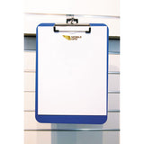 Unbreakable Recycled Clipboard, 1-4" Capacity, 8 1-2 X 11, Blue