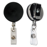 Heavy Duty Id Card Reel, 30" Extension, Black-chrome