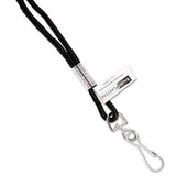 Rope Lanyard With Hook, 36", Nylon, Black