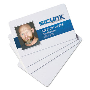 Sicurix Blank Id Card, 2 1-8 X 3 3-8, White, 100-pack