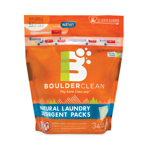Laundry Detergent Packs, Valencia Orange, 34-pouch, 6 Pouches-carton