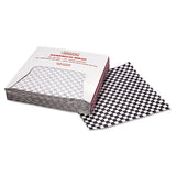 Grease-resistant Paper Wraps And Liners, 12 X 12, Black Check, 1000-box, 5 Boxes-carton