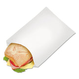 Grease-resistant Single-serve Bags, 6" X 7.25", White, 2,000-carton