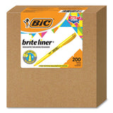 Brite Liner Highlighter, Chisel Tip, Fluorescent Blue, Dozen