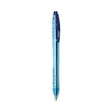 Revolution Ocean Bound Ballpoint Pen, Retractable, Medium 1 Mm, Blue Ink-translucent Blue Barrel, Dozen