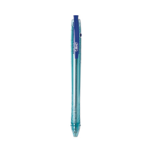 Revolution Ocean Bound Ballpoint Pen, Retractable, Medium 1 Mm, Blue Ink-translucent Blue Barrel, Dozen