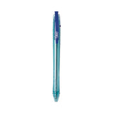 Revolution Ocean Bound Ballpoint Pen, Retractable, Medium 1 Mm, Blue Ink-translucent Blue Barrel, Dozen