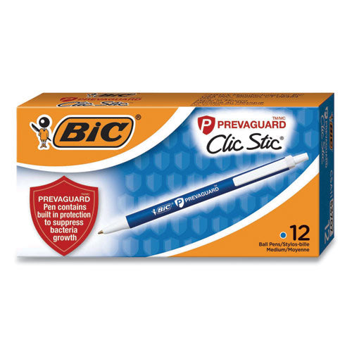 Prevaguard Antimicrobial Retractable Ballpoint Pen, Medium 1 Mm, Blue Ink-barrel, Dozen