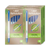 Revolution Ballpoint Pen, Retractable, Medium 1 Mm, Blue Ink-semi-clear Barrel, 48-pack