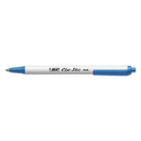 Clic Stic Retractable Ballpoint Pen, Medium 1 Mm, Blue Ink, White Barrel, Dozen